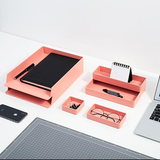 Органайзер настольный Deli ENS001pink Nusign розовый пластик фото 5