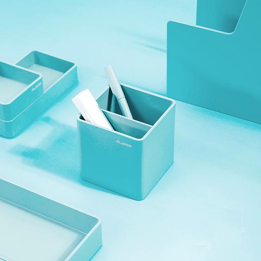 Подставка Deli ENS011blue Nusign для пишущих принадлежностей синий пластик фото 4