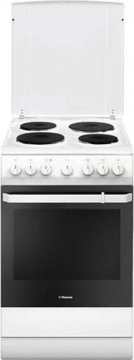Плита Электрическая Hansa FCEW54109 белый эмаль (металлическая крышка) фото 1