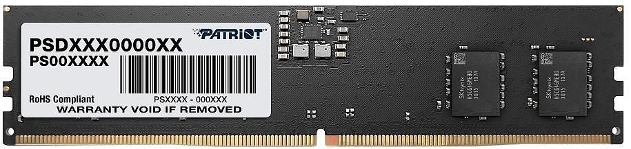 Память DDR5 8Gb 4800MHz Patriot PSD58G480041 Signature RTL PC5-38400 CL40 DIMM ECC 288-pin 1.1В single rank фото 1