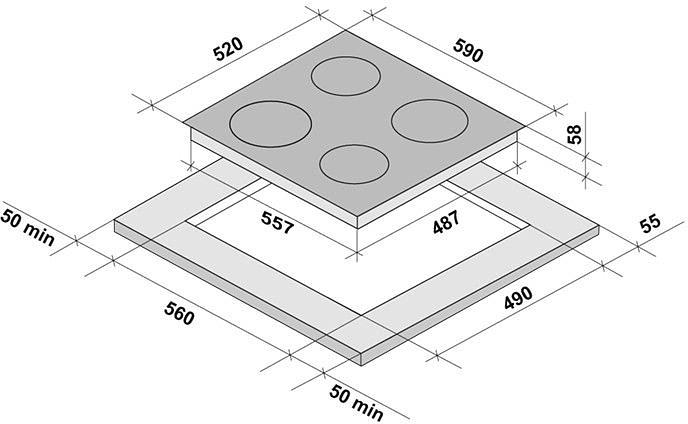 Индукционная варочная поверхность Krona REMO 60 BL черный фото 2