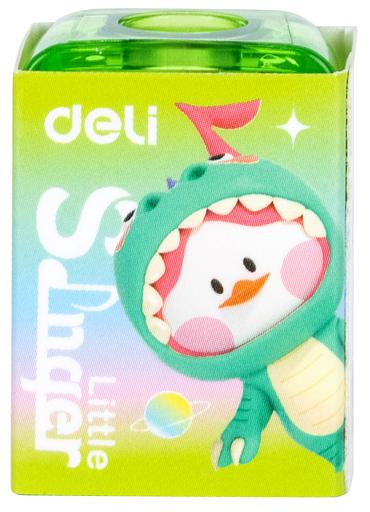 Точилка для карандашей ручная Deli EH552 Little Singer 1 отверстие пластик ассорти коробка фото 3