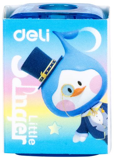 Точилка для карандашей ручная Deli EH552 Little Singer 1 отверстие пластик ассорти коробка фото 4