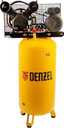 Компрессор поршневой Denzel BCV2200/100V масляный 440л/мин 100л 2300Вт желтый/черный фото 1