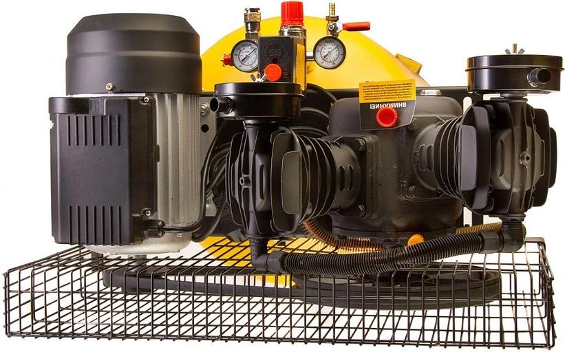 Компрессор поршневой Denzel BCV2200/100V масляный 440л/мин 100л 2300Вт желтый/черный фото 5