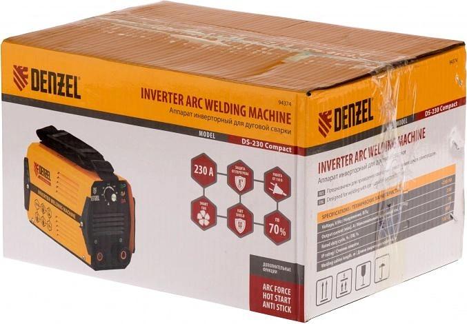Сварочный аппарат Denzel DS-230 Compact инвертор ММА DC 7.9кВт фото 8