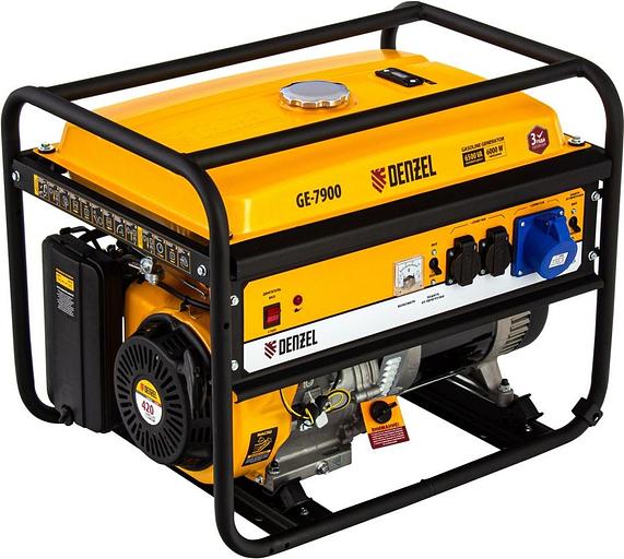Генератор Denzel GE 7900 6.5кВт фото 1