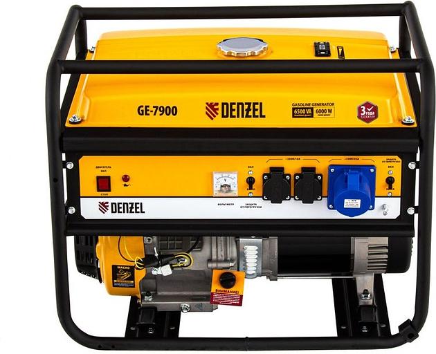 Генератор Denzel GE 7900 6.5кВт фото 5