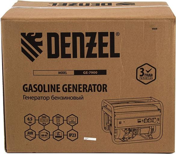 Генератор Denzel GE 7900 6.5кВт фото 7