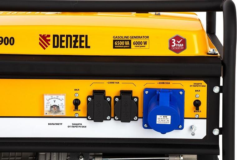 Генератор Denzel GE 7900 6.5кВт фото 10