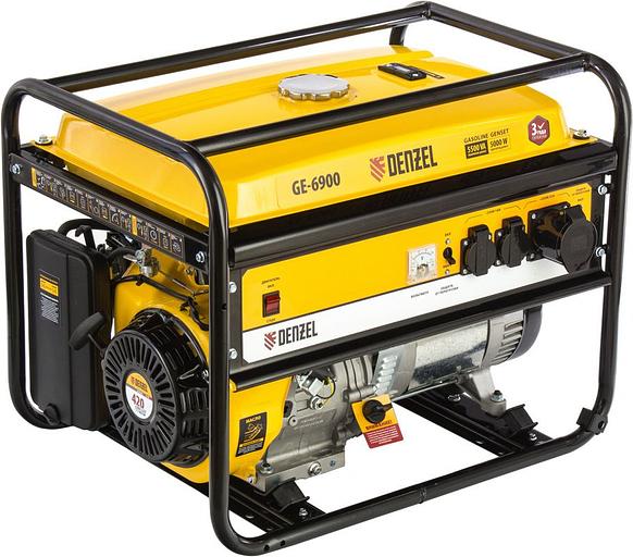 Генератор Denzel GE 6900 5.5кВт фото 1