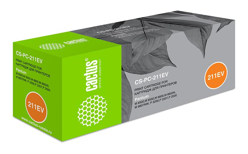 Картридж лазерный Cactus CS-PC-211EV черный (1600стр.) для Pantum P2200/P2207/P2500/P2507/P2500W/M6500/M6550/M6607 фото 1