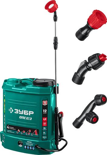 Опрыскиватель Зубр ОПС-12 аккум. ранц. 12л зеленый фото 1