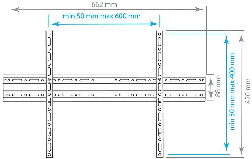 Кронштейн для телевизора Arm Media PLASMA-1 new черный 32"-90" макс.55кг настенный фиксированный фото 3