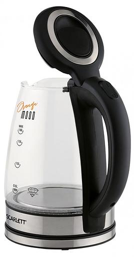 Чайник электрический Scarlett SC-EK27G36 1.8л. 1800Вт черный (корпус: стекло) фото 2