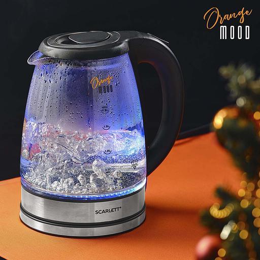 Чайник электрический Scarlett SC-EK27G36 1.8л. 1800Вт черный (корпус: стекло) фото 7