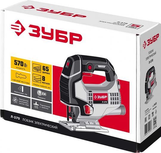 Лобзик Зубр Л-570 +1пил. 570Вт 3000ходов/мин от электросети фото 9