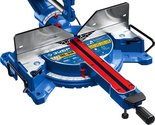 Торцовочная пила Зубр ППТ-305-П 2000Вт 5000об/мин d=305мм фото 8