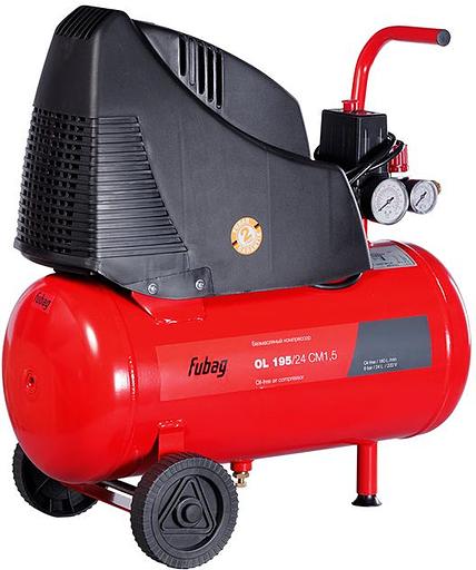 Компрессор поршневой Fubag OL 195/24 CM1.5 безмасляный 180л/мин 24л 1100Вт красный/черный фото 1