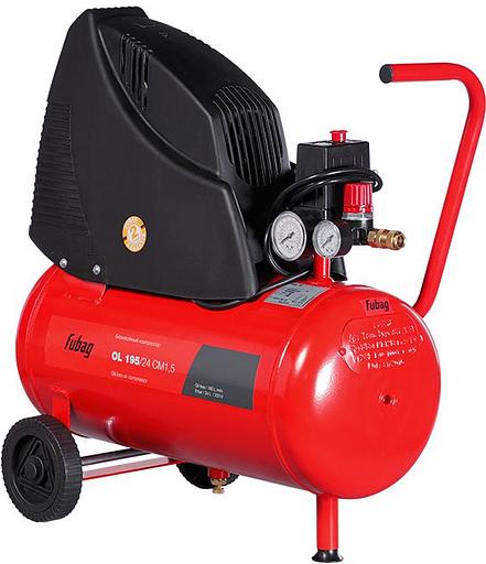 Компрессор поршневой Fubag OL 195/24 CM1.5 безмасляный 180л/мин 24л 1100Вт красный/черный фото 3