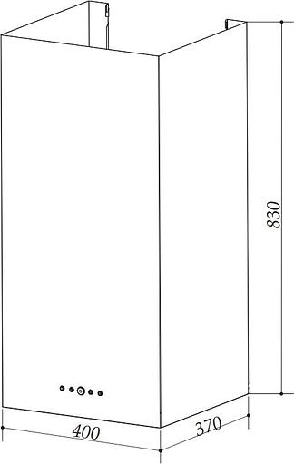 Вытяжка каминная Weissgauff IRIDA BL черный управление: кнопочное (1 мотор) фото 7