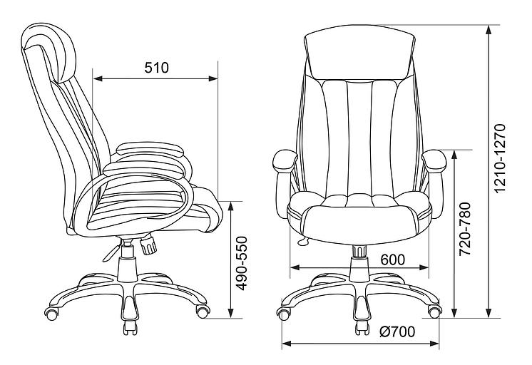 Кресло руководителя Бюрократ T-9922N черный Leather Venge Black эко.кожа крестовина пластик фото 5
