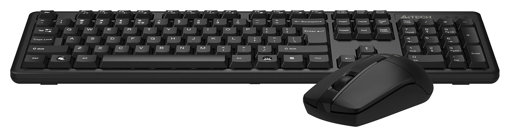 Клавиатура + мышь A4Tech 3330N клав:черный мышь:черный USB беспроводная Multimedia фото 4