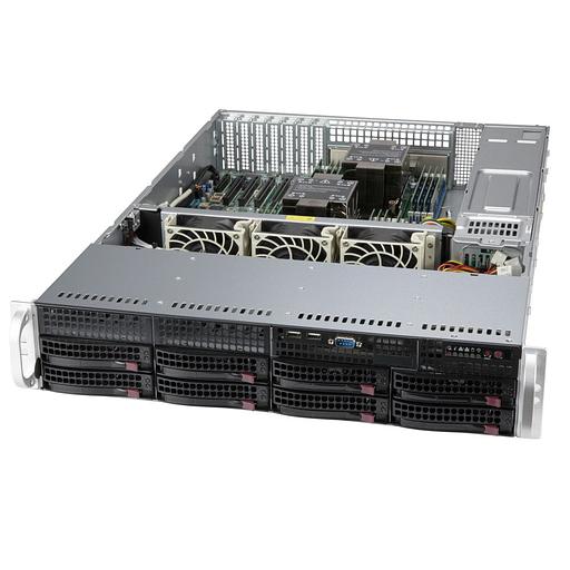 Корпус Supermicro SuperChassis 2U 825BTQC-R1K23LPB/HDD(8)LFF+opt.fix.HDD(2)LFF+opt.HDD(2)SFF/7xLP/2x1200W/ Backplane 8xSATA/SAS (CSE-825BTQC-R1K23LPB) фото 1