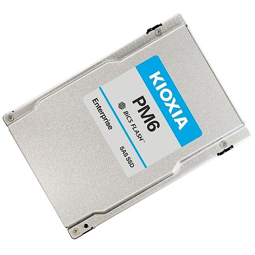 Ssd накопитель KIOXIA Enterprise SSD 7680GB 2,5" 15mm (SFF), SAS 24Gbit/s, Read Intensive, R4150/W3700MB/s, IOPS(R4K) 595K/155K, MTTF 2,5M, 1 DWPD, TLC (BiCS Flash™), 5 years wty (KPM61RUG7T68) фото 1
