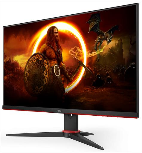 Монитор 23,8" AOC 24G2SAE/BK 1920x1080@165Hz VA LED 16:9 4ms VGA 2*HDMI 80M:1 178/178 350cd 3000:1 Tilt Black/Red (24G2SAE) фото 2