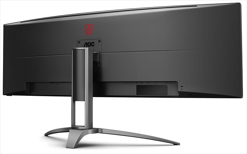 Монитор 48,8" AOC AG493UCX2 Curved 1800R 5120x1440 165Гц VA WLED 32:9 1ms 3*HDMI DP 1*USB-C(DP Alt) 3*USB3.2 3000:1 80M:1 178/178 400cd 2*Speakers5W HAS Tilt Swivel External Black (AG493UCX2) фото 5