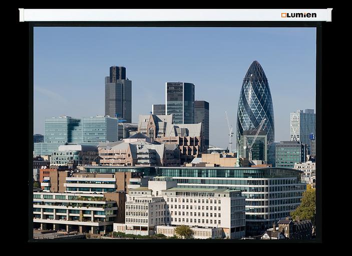 Экран моторизированный Экран с электроприводом Lumien Master Control 16:10 (254x400 см) (181"), рабочая область (244х390 см), Matte White FiberGlass черн. кайма по периметру 5 см (LMC-100134) фото 1