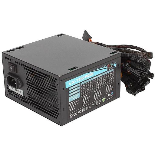 Блок питания Aerocool 700W Retail VX PLUS 700 RGB, ATX v2.3, RGB-подсветка, A.PFC, fan 120mm, 2x PCI-E [6+2-Pin], 6x SATA, 3x MOLEX, 1x FDD (VX PLUS 700 RGB) фото 4
