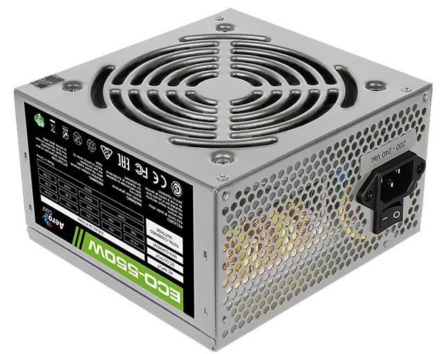 Блок питания Aerocool 550W Retail ECO-550W ATX v2.3 Haswell, fan 12cm, 400-mm cable, power cord, 20+4P, 12V 4+4P, 1x PCI-E 6+2P, 4x SATA, 3x PATA, 1x FDD (ECO-550W) фото 1