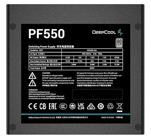 Блок питания Deepcool PF550 80+ (ATX 2.4 550W, PWM 120mm fan, 80 PLUS, Active PFC) RET (PF550) фото 3
