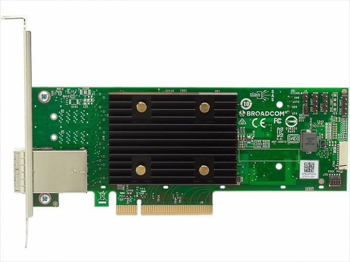 Контроллер Broadcom/LSI 9500-8e SGL (05-50075-01) PCIe Gen4 x8 LP, Tri-Mode SAS/SATA/NVMe 12G HBA, 8port(2*ext SFF8644), 3808 IOC (05-50075-01) фото 1