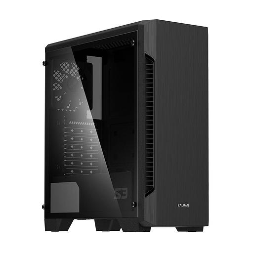 Корпус ZALMAN S3 TG, ATX, BLACK, TEMPERED GLASS WINDOW, 2x3.5", 2x2.5", 2xUSB2.0, 1xUSB3.0, FRONT 2x120mm (S3 TG) фото 2
