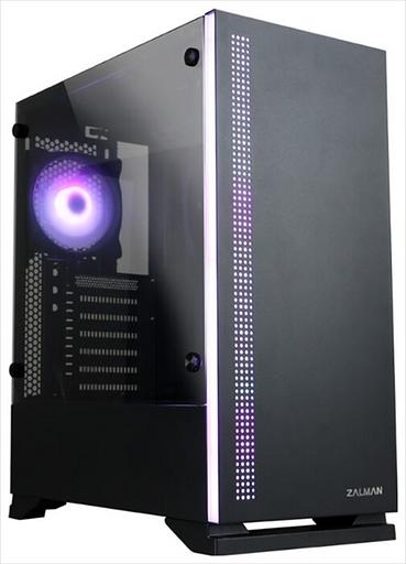 Корпус ZALMAN S5, ATX, BLACK, WINDOW, 2xCOMBO (3.5" or 2.5"), 4x2.5", 2xUSB2.0, 1xUSB3.0, FRONT 1x120mm, REAR 1x120mm RGB (S5 BLACK) фото 1