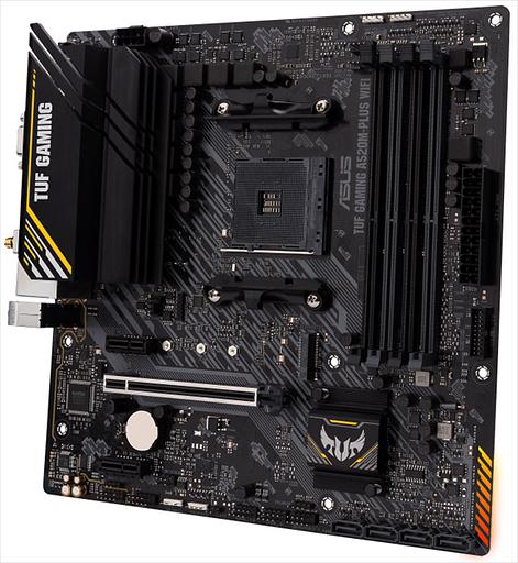 Материнская плата ASUS TUF GAMING A520M-PLUS WIFI, Socket AM4, A520, 4*DDR4, D-Sub+DVI+HDMI, SATA3 + RAID, Audio, Gb LAN, USB 3.2*7, USB 2.0*5, COM*1 header (w/o cable), mATX;90MB17F0-M0EAY0 (TUF GAMING A520M-PLUS WIFI) фото 3