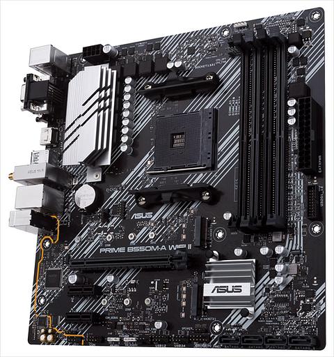 Материнская плата ASUS PRIME B550M-A WIFI II, Socket AM4, B550, 4*DDR4, D-Sub+DVI+HDMI, SATA3 + RAID, Audio, Gb LAN, USB 3.2*8, USB 2.0*4, COM*1 header (w/o cable), mATX; 90MB19X0-M0EAY0 (PRIME B550M-A WIFI II) фото 3