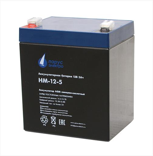 Парус-электро Аккумуляторная батарея для ИБП HM-12-5 (AGM/12В/5Ач/клемма F2), 90х70х101мм (HM-12-5) фото 3