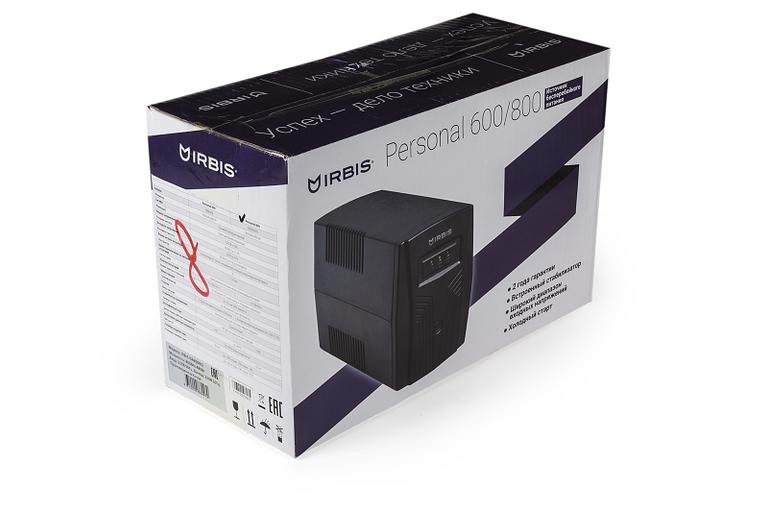 Источник бесперебойного питания IRBIS UPS Personal 800VA/480W, Line-Interactive, AVR, 3xC13 outlets, USB, 2 year warranty (ISB800ECI) фото 3
