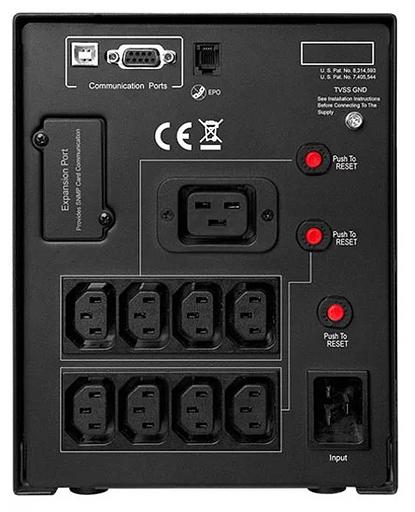 ИБП CyberPower PR3000ELCDSL, Line-Interactive, 3000VA/2700W, 8 IEC-320 С13, 1 IEC C19 розеток, USB&Serial, SNMPslot, LCD дисплей, Black, 0.6х0.3х0.4м., 29.6кг. CyberPower PR3000ELCDSL фото 2