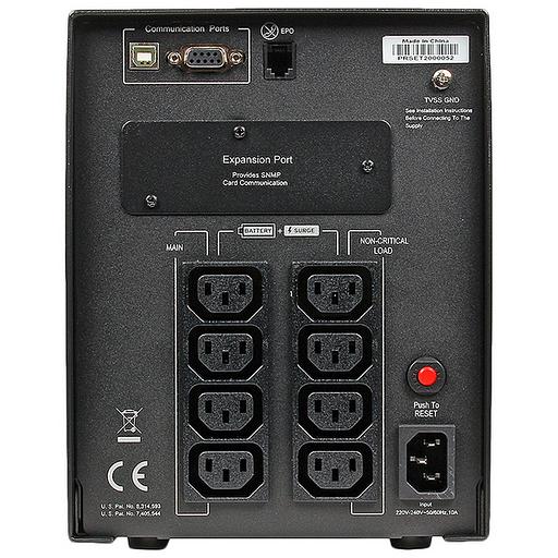 ИБП CyberPower PR1000ELCD, Line-Interactive, 1000VA/900W, 8 IEC-320 С13 розеток, USB&Serial, SNMPslot, LCD дисплей, Black, 0.6х0.35х0.4м., 21кг. CyberPower PR1000ELCD фото 2