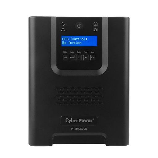 ИБП CyberPower PR1500ELCD, Line-Interactive, 1500VA/1350W, 8 IEC-320 С13 розеток, USB&Serial, SNMPslot, LCD дисплей, Black, 0.5х0.3х0.35м., 28.3кг. CyberPower PR1500ELCD фото 1