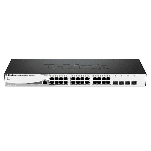 Коммутатор D-Link DGS-1210-28/ME/A2B, L2 Managed Switch with 24 10/100/1000Base-T ports and 4 1000Base-X SFP ports. 16K Mac address, 802.3x Flow Control, 4K of 802.1Q VLAN, 802.1p Priority Queues, Traffic Segmen (DGS-1210-28/ME/A2B) фото 2