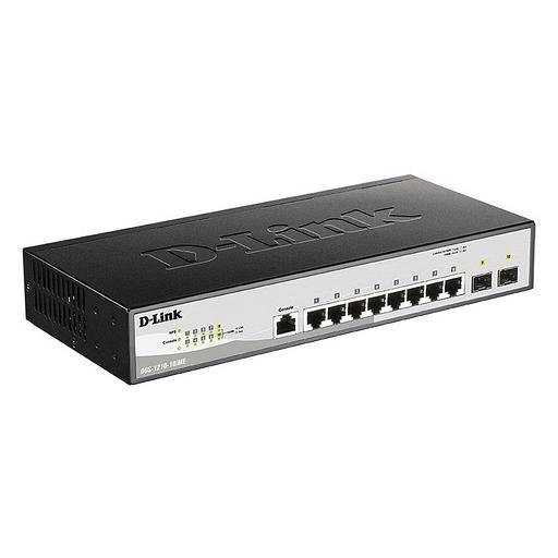 Коммутатор D-Link DGS-1210-10/ME/B2A, L2 Managed Switch with 8 10/100/1000Base-T ports and 2 1000Base-X SFP ports.16K Mac address, 802.3x Flow Control, 4K of 802.1Q VLAN, 802.1p Priority Queues, Traffic Segmen (DGS-1210-10/ME/B2A) фото 1