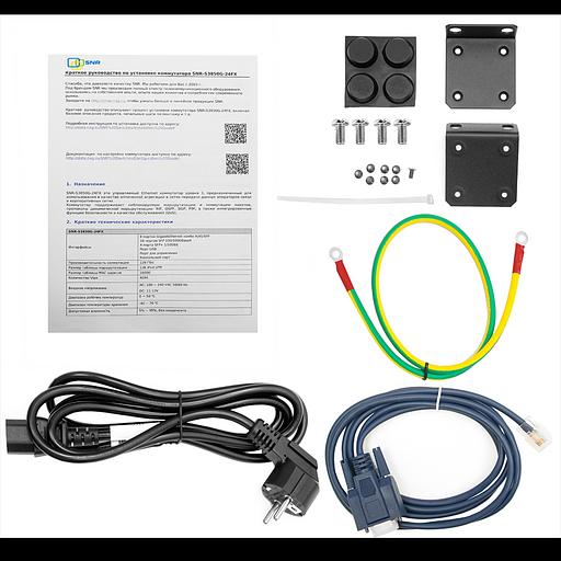 Коммутатор Управляемый коммутатор уровня 3, 16 портов 100/1000BaseX SFP, 8 Combo портов GE, 4 порта 1/10G SFP+, RPS DC 12V (SNR-S3850G-24FX) фото 2