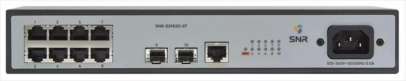Управляемый коммутатор уровня 2, 8 портов 10/100/1000Base-T и 2 порта 100/1000BASE-X (SFP) (SNR-S2982G-8T) фото 1