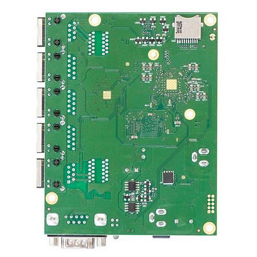 Маршрутизатор MikroTik RouterBOARD 450Gx4 with four core 716MHz Atheros CPU, 1 GB RAM, 5 Gigabit LAN ports, PoE OUT on port #5, RouterOS L5 (RB450Gx4) фото 2
